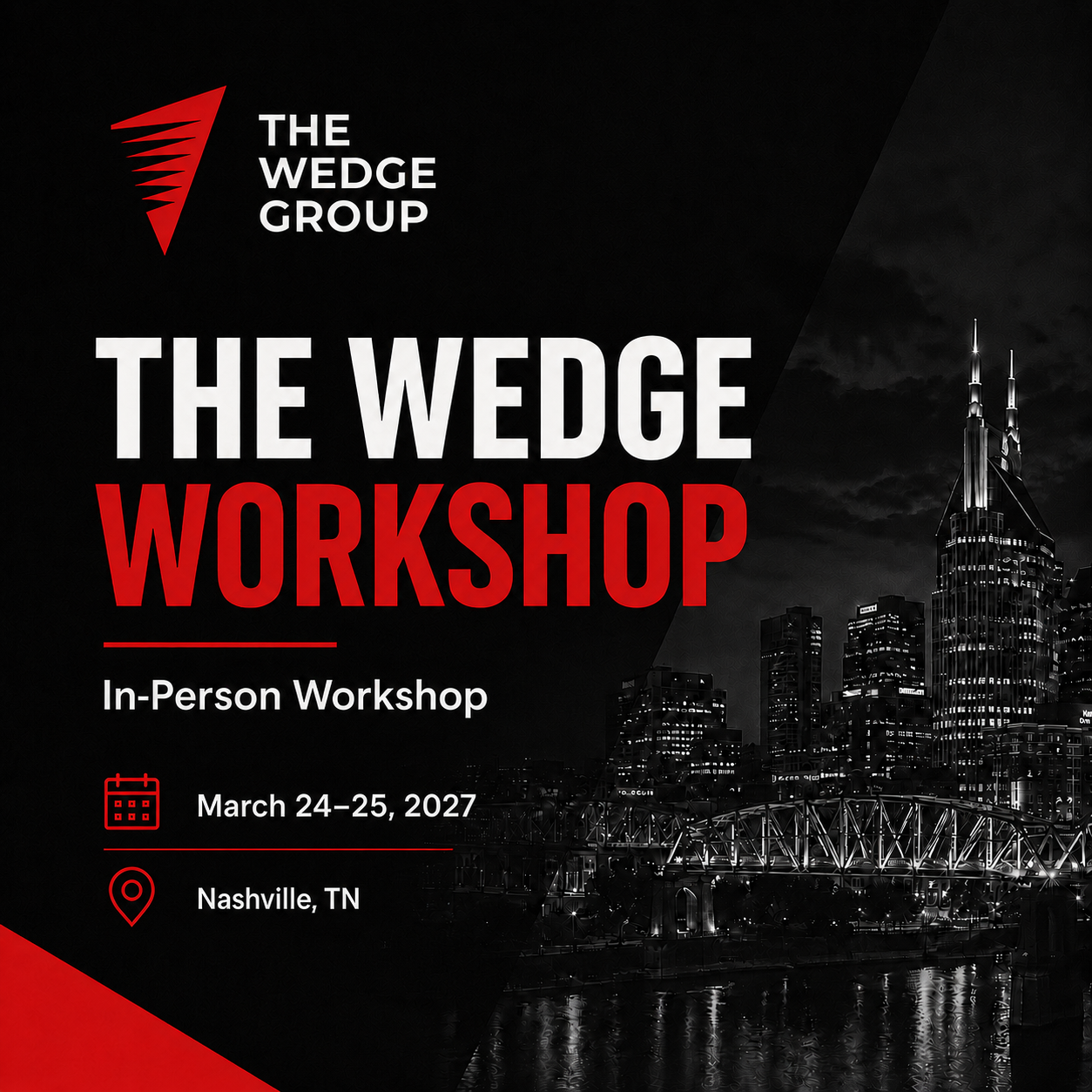 The Wedge Workshop: March 24-25, 2027 in Nashville, TN