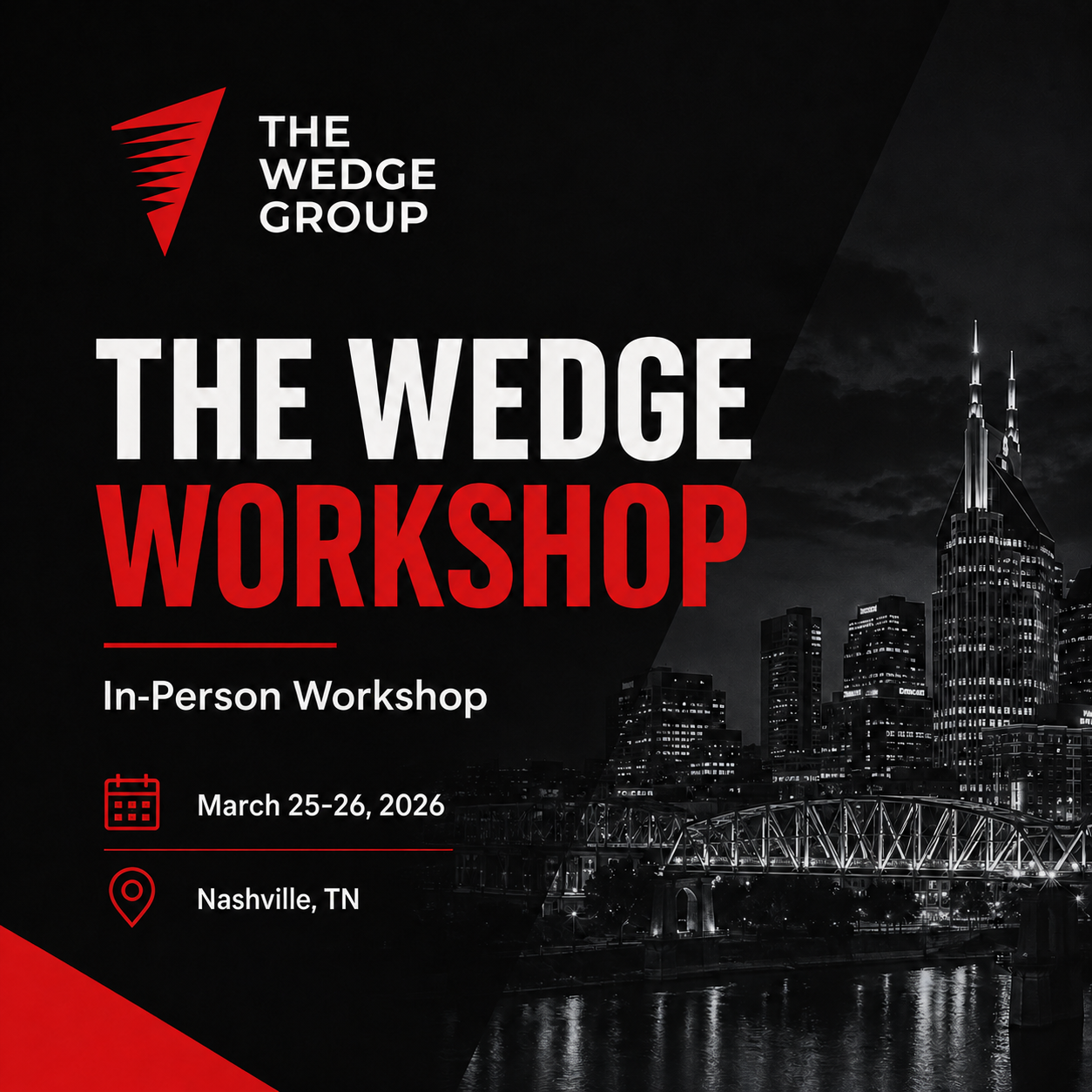 The Wedge Workshop: March 25-26, 2026 in Nashville, TN